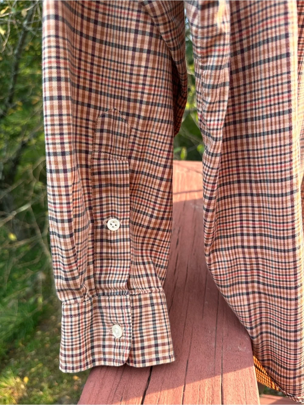 Ralph Lauren Men's Blake Brown Red & Navy Plaid Button-Down Shirt